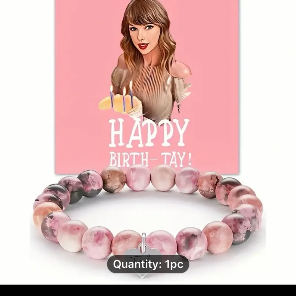 Taylor Swift Charm Bracelet. Happy Birth-Tay. Such A Beautiful Color! Brand New